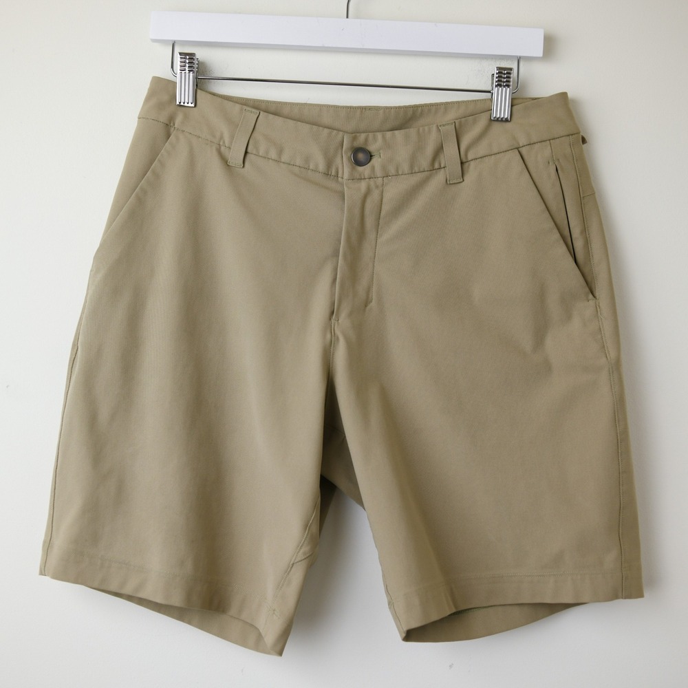 Lululemon Commission Short Slim Warpstreme 9" Mens 30 Tofino Sand M7AAOS Golf